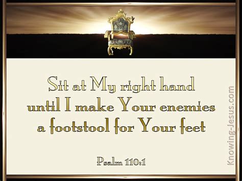 Psalm 1101 Sit At My Right Hand Gold