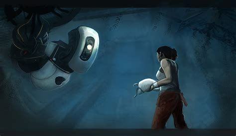 Portal Glados And Chell Girls In Mech Suits