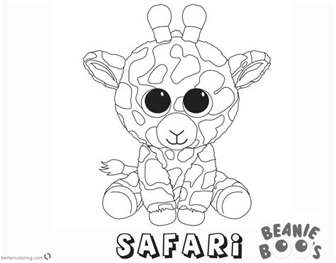 Beanie boos was initially sold in the uk. Beanie Boo Coloring pages Safari - Free Printable Coloring ...