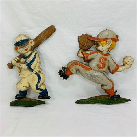 vintage accents 2 vintage sexton 97s metal baseball players poshmark