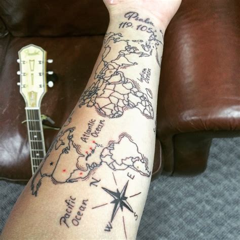 Tattoosorg — World Map Tattoo Submit Your Tattoo Here Trendy