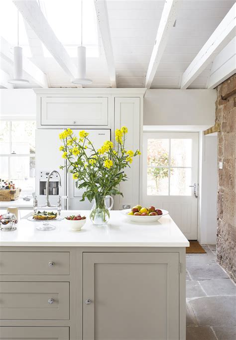 The space between the base cabinet for sink and base cabinet with 3. Kitchen Cabinets: White or Greige? | At Home In Love