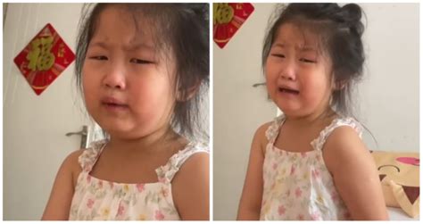 video of 6 year old chinese girl crying after being told she looks like her father goes viral