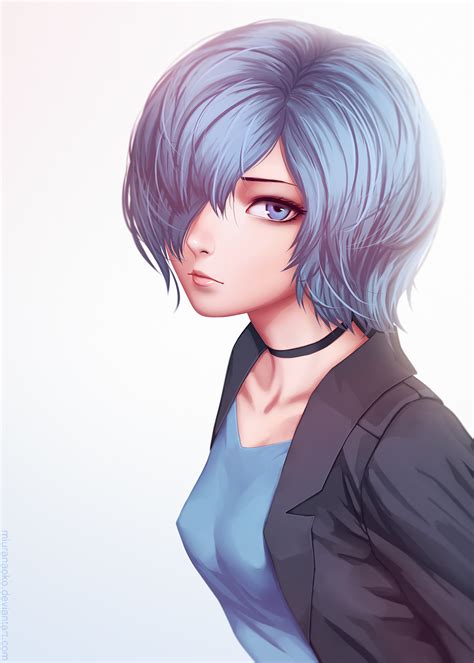 406 #03 rei ayanami (evangelion) votes: Wallpaper : face, illustration, long hair, anime girls, blue hair, blue eyes, short hair, purple ...