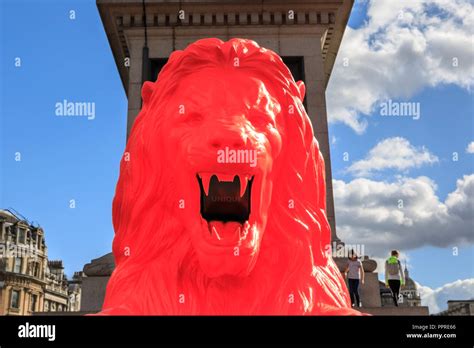 Please Feed The Lions By Es Devlin Trafalgar Square Hi Res Stock