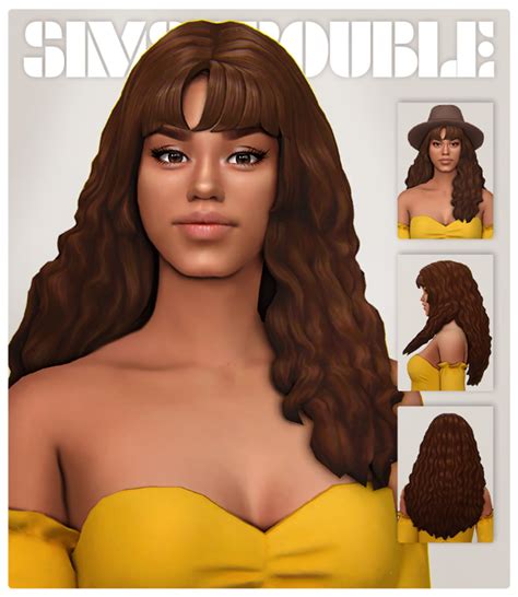 12 Sensational Long Volumized Curls Hairstyle Sims 4 Hair Mod
