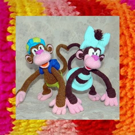 Amigurumi Pattern Crochet Monkey Boy And Monkey Girl