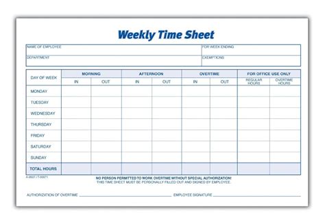 Download Weekly Timesheet Template Excel Pdf Rtf