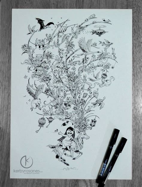 Highly Detailed Doodle Art By Kerby Rosanes Inspirationfeed Doodle