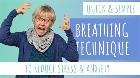 Quick And Simple Breathing Technique For Stress And Anxiety Youtube