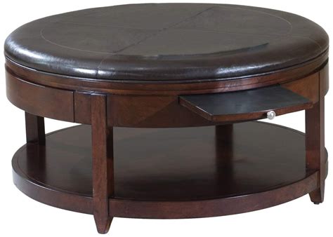 Leather Round Ottoman Coffee Table Ideas On Foter