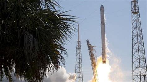 Spacex Rocket In Historic Upright Landing Bbc News