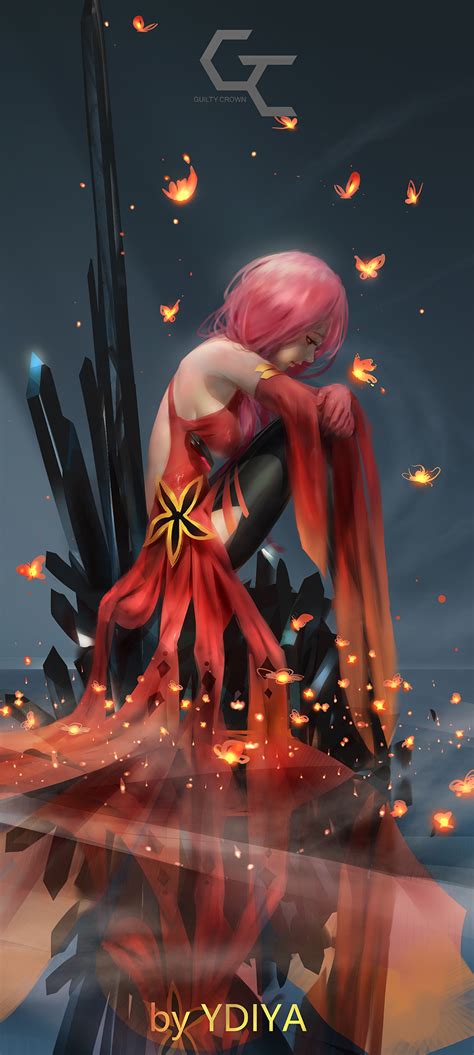 Wallpaper Ydiya Kai Anime Girls Guilty Crown Yuzuriha Inori