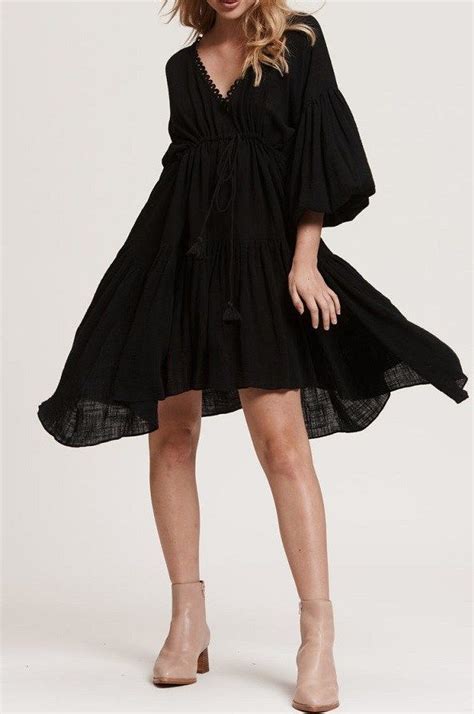 Black Bohemian Inspired Dresses Black Bohemian Style Dresses Womens