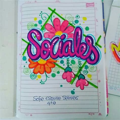 Cuaderno Marcado Portadas De Sociales Dibujos Faciles Caratulas De Images