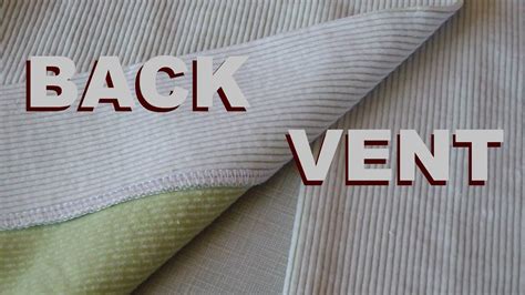 How To Sew A Vent On Jacket Youtube