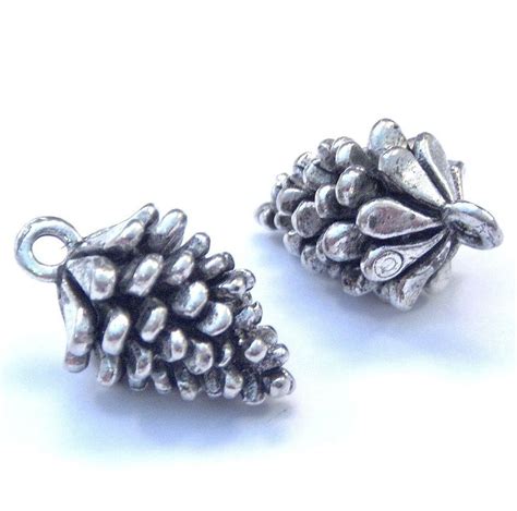 Pewter Pine Cone 16x10mm Charms LAST 3 Pc Pinecone Charm Etsy