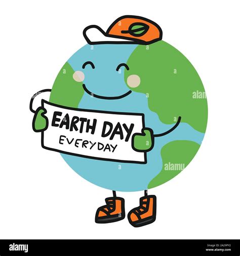 Earth Day Everyday World Cartoon Vector Illustration Stock Vector
