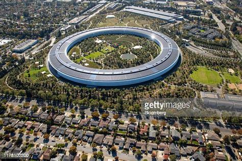 The Apple Park Campus Stands In This Aerial Photograph Taken Above