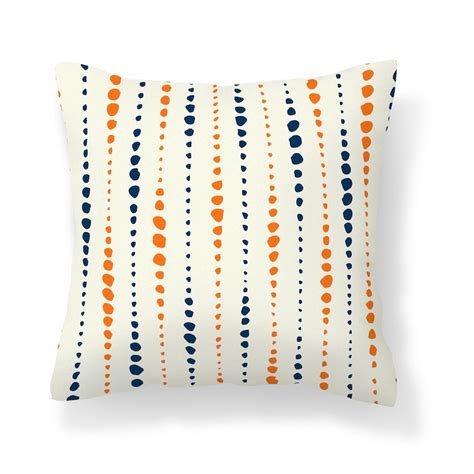 Orange Blue Throw Pillow Modern Mix And Match Pillows Etsy