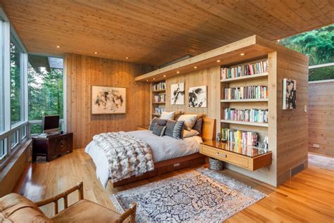 Modern Bedroom Wood Finish Interior Design Ideas