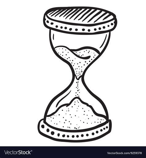 Black And White Hourglass Royalty Free Vector Image
