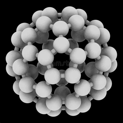 Buckminsterfullerene C60 Molecule Stock Illustration Illustration Of