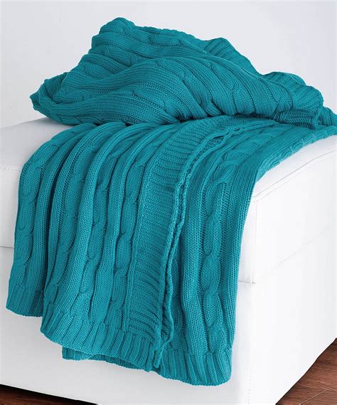 Check spelling or type a new query. Another great find on #zulily! Turquoise Cable-Knit Throw ...