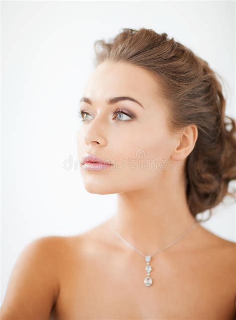 Woman Wearing Shiny Diamond Earrings Stock Photo Image Of Diamond Gorgeous