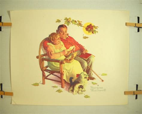Items Similar To Norman Rockwell Romantic Couple Series Print Fondly