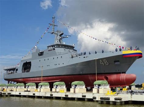 Colombian Navy Launches Third Offshore Patrol Vessel Arc Santander