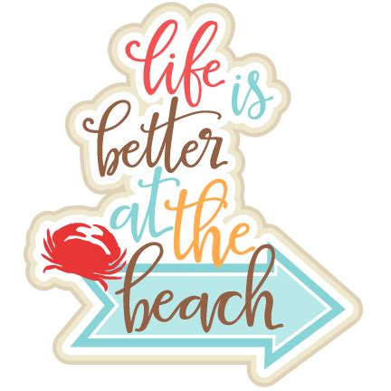 Life is Better at the Beach Title SVG scrapbook cut file ...