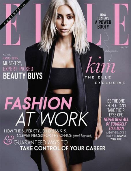 Kim Kardashian West Elle Magazine Cover Australia May 2015