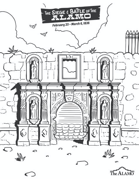 Alamo Coloring Sheet Coloring Pages