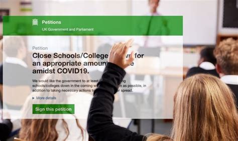 Coronavirus Schools Closures Petition Sees 436k Demand Uk Schools Shut