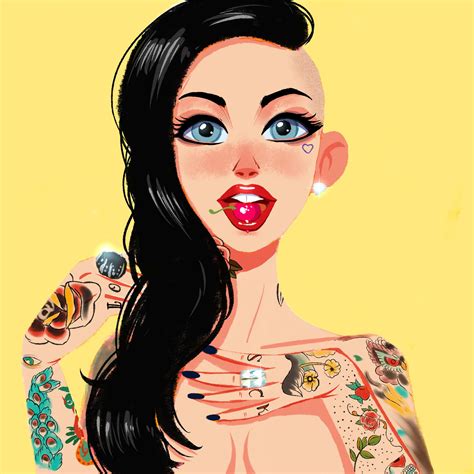 Fondos De Pantalla Cara Ilustración Pornstar Obra De Arte Tatuaje