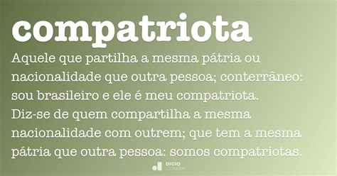 Compatriota é Aquele Indivíduo Que