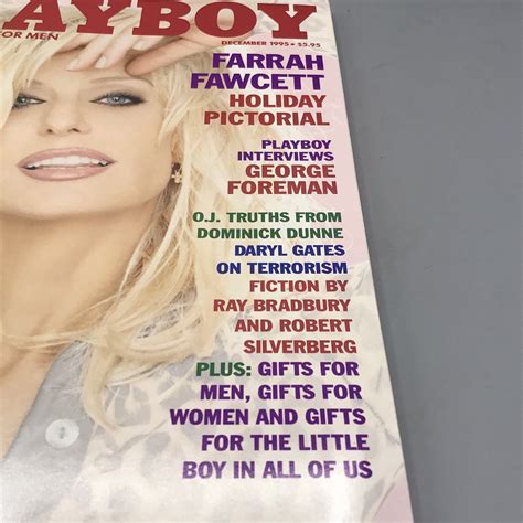 Playboy Magazine December 1995 Farrah Fawcett Pictorial With Centerfold
