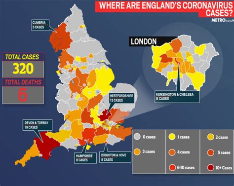 Coronavirus Map Shows Where Cases Are Across England Metro News
