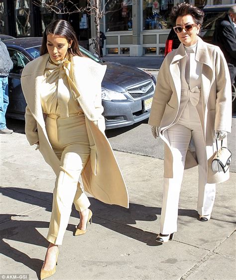 kim kardashian looks unimpressed as kris jenner dons matching outfit daily mail online
