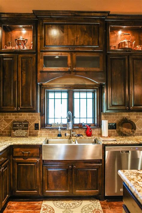 Dark Brown Rustic Kitchen Cabinets The Best Kitchen Ideas