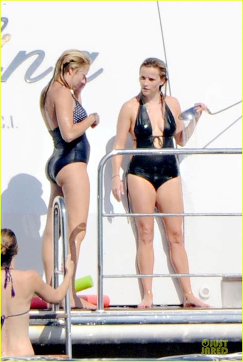 Reese Witherspoon Rocks Plunging Bathing Suit During Capri Vacation Photo Reese