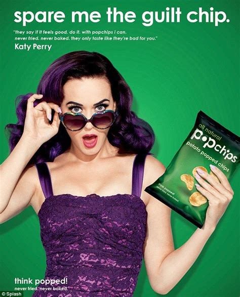 Nothing Fake About Em Katy Perry Strategically Places Snack Packets Over Her Chest In Cheeky