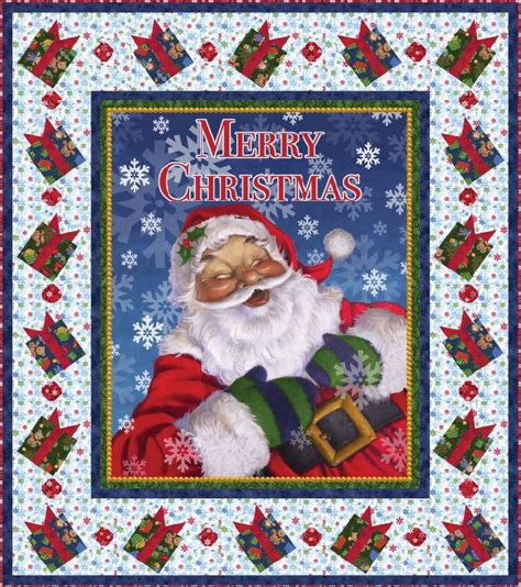 Quilt Kit Juggling Santa 53″ X 60″ Jolly Ol Santa Panel Quilt Top