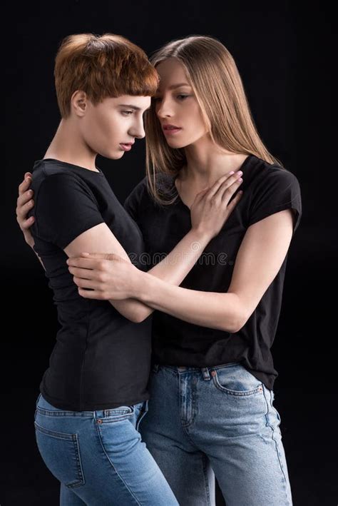 Lesbian Couple Embracing Stock Image Image Of Homosexuality 109353717