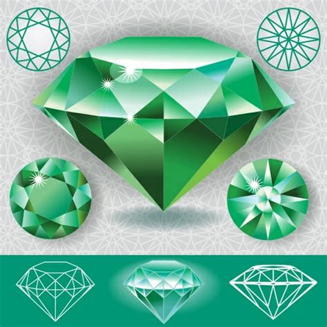 Green Diamond Vectors Newest