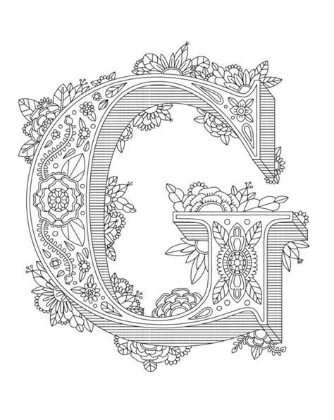Adult Coloring Pages Letters On Behance