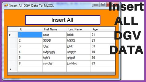 VB NET How To Insert All DataGridView Data Into MySQL Database Using