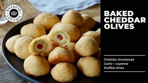 Baked Cheddar Olives Party Snacks Youtube
