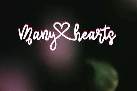 Many Heart Elegant Script Font By Design2last